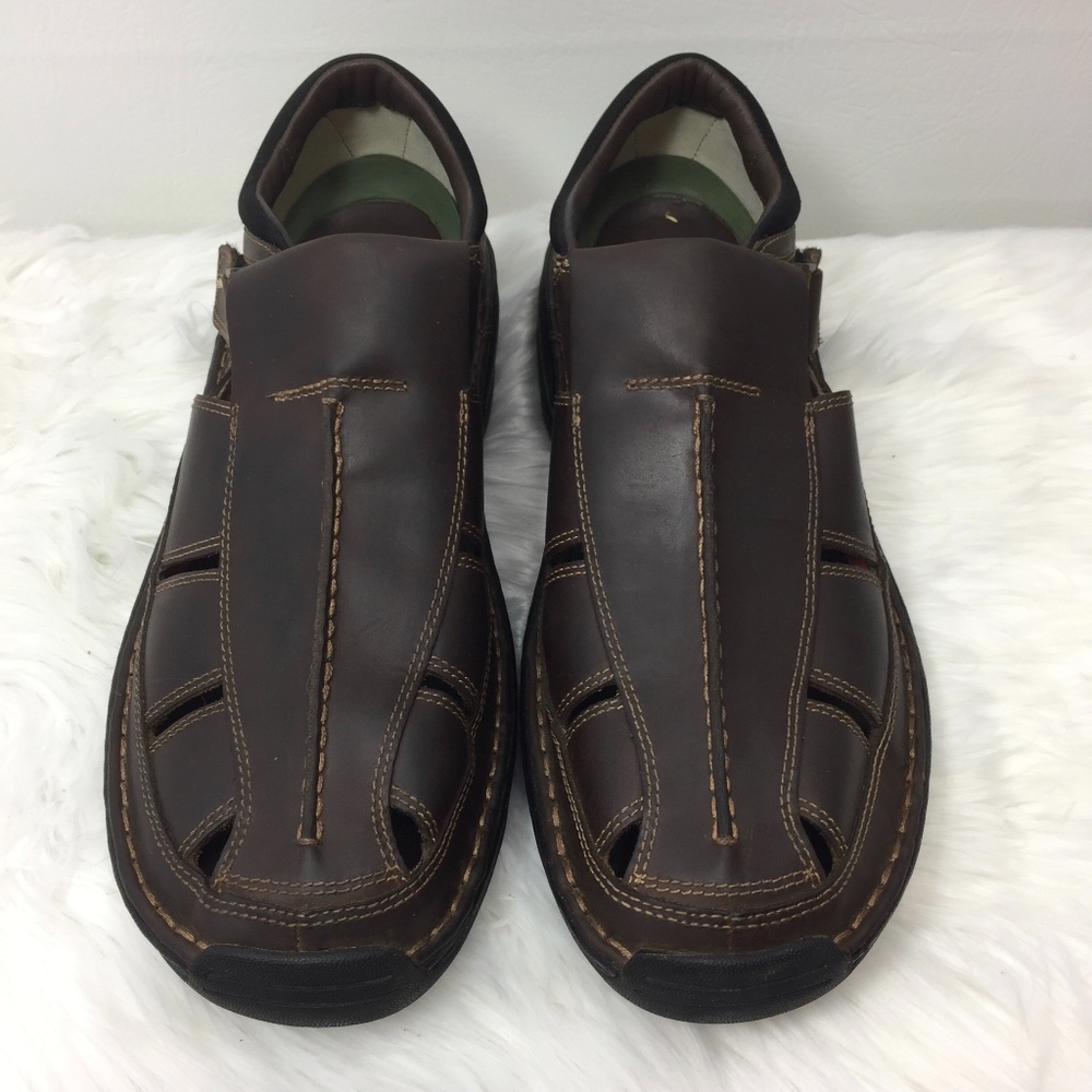 Men's~Timberland Altamont Fisherman Sandals Brn 12
